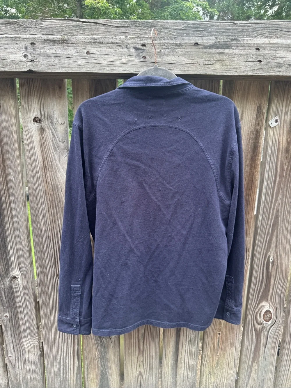 J. Crew Navy Long-Sleeve Popover Polo